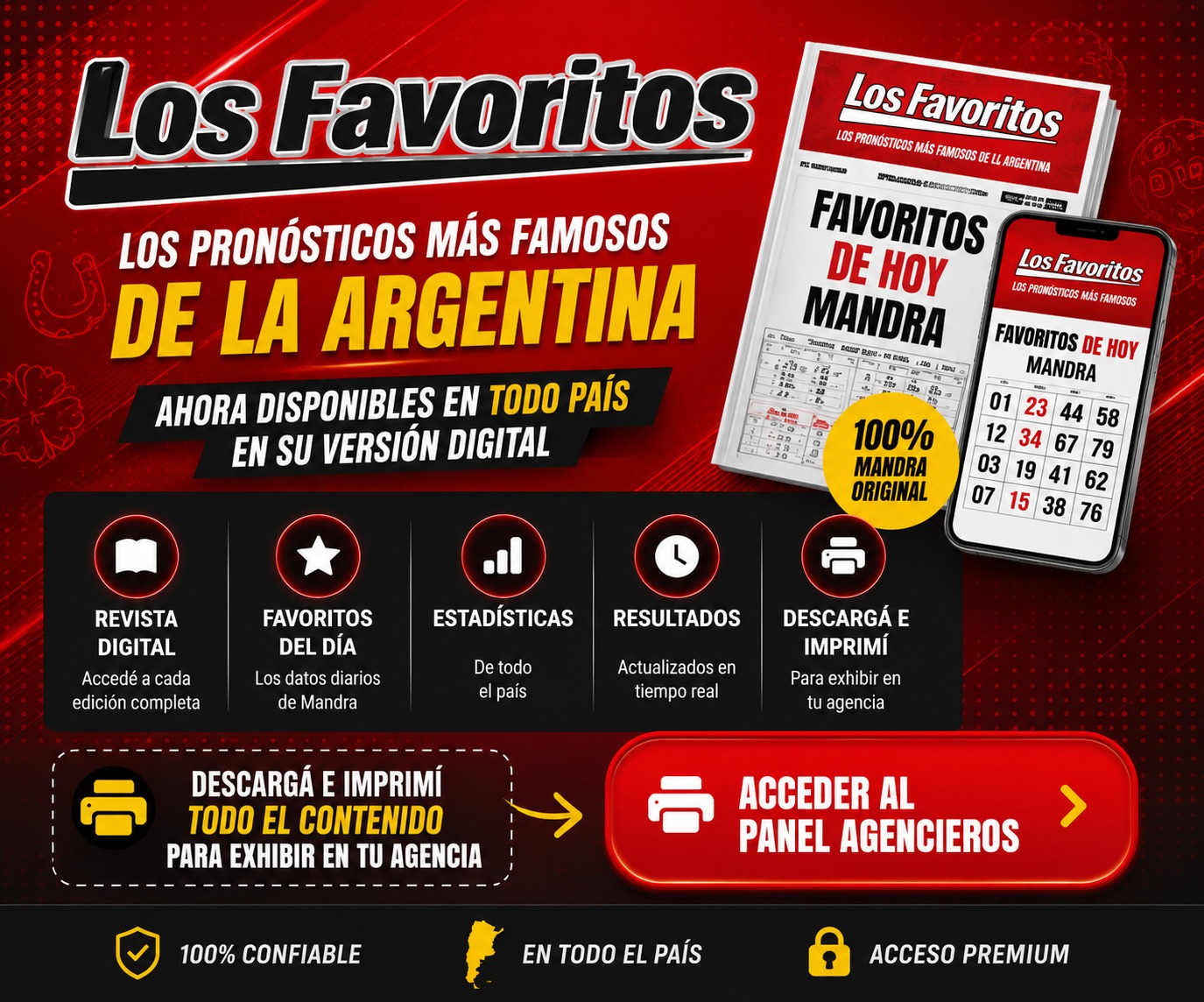 Los Favoritos - Acceder al panel